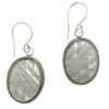 Anting Perak Mother of Pearl Oval Ukir E1568