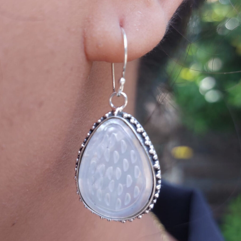 Anting Perak Kerang Tetes Unik (Shell Earrings) E1607