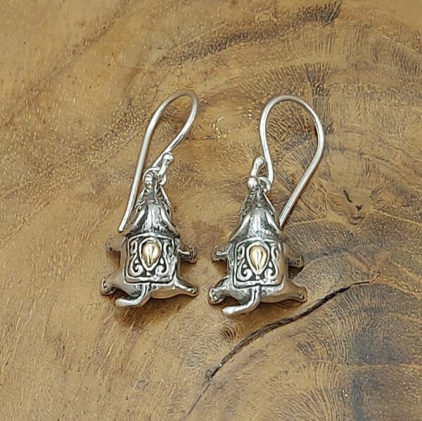 Anting Perak Gajah Ukiran Bali E1617