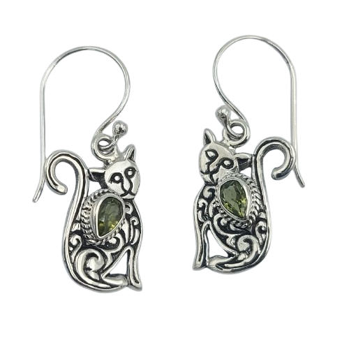 Anting Perak Kucing Permata E1834