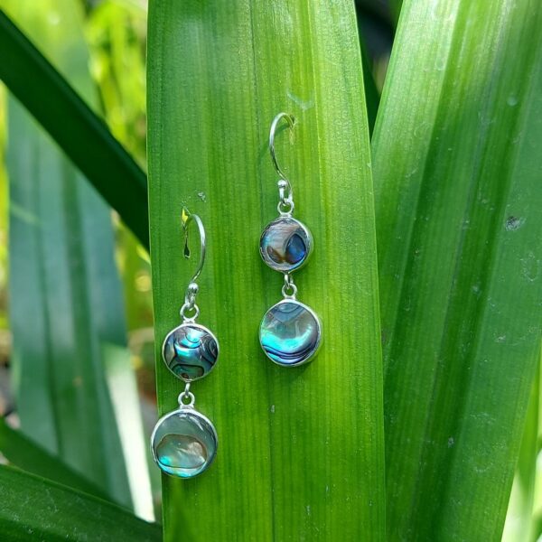 Anting Perak Kerang Bulat Ganda E1847