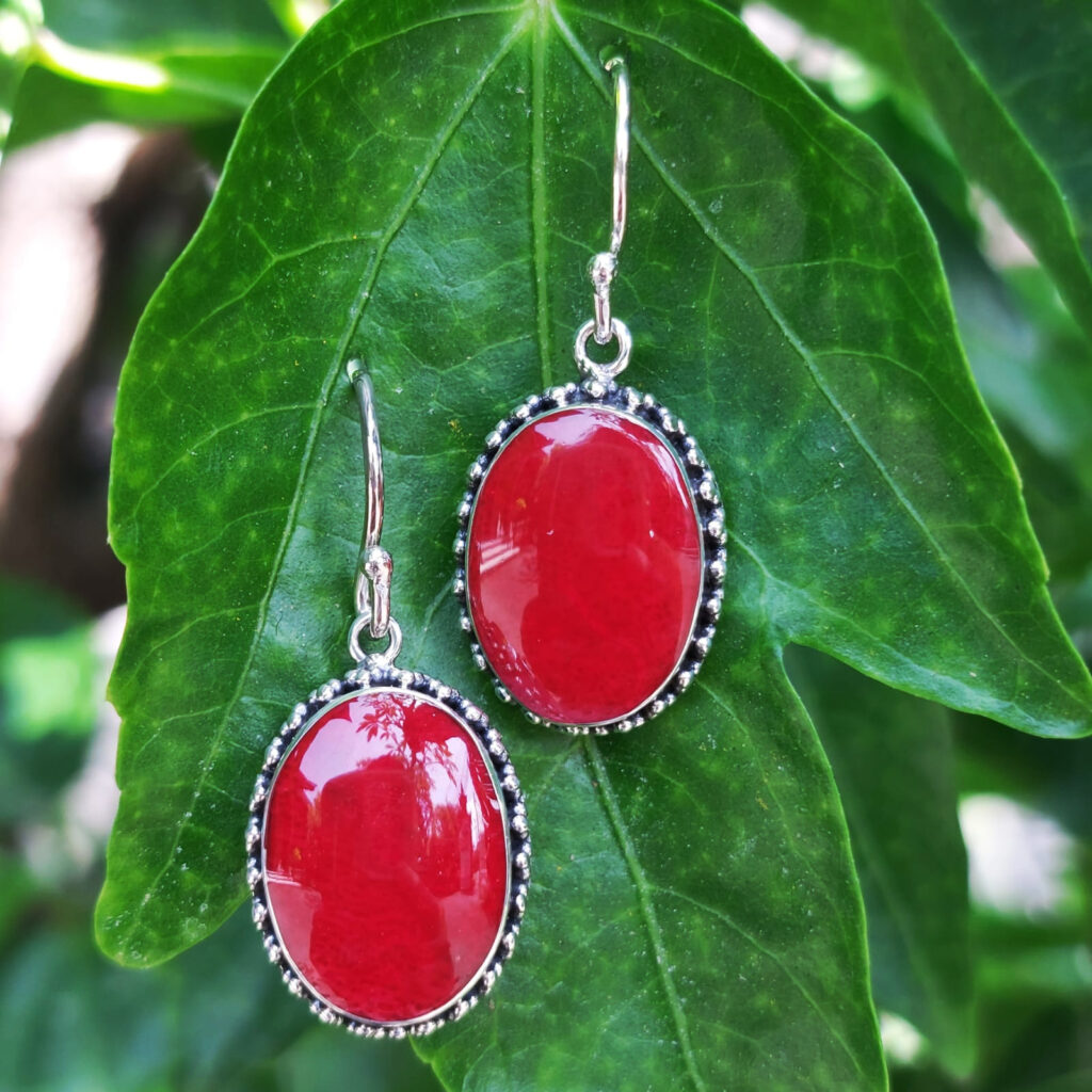 Anting Perak Kerang Oval Jawan Sari (Shell Earrings) E1855