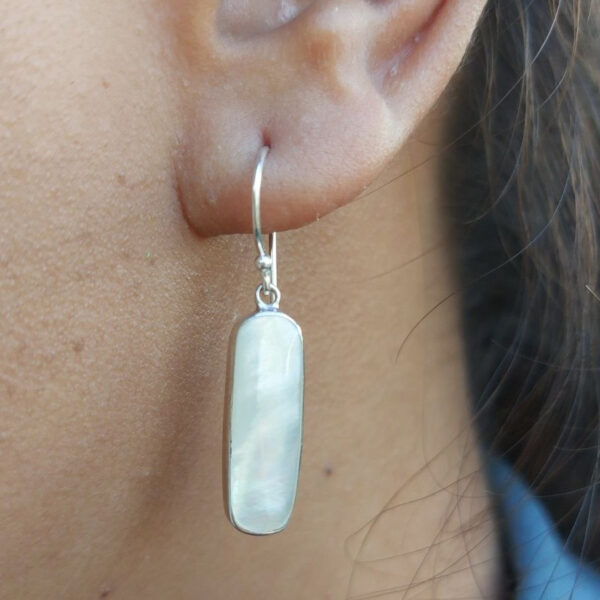 Anting Perak Kerang Oval Panjang E1865