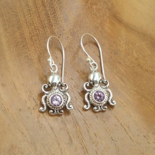 Anting Perak Gurita Permata E1881