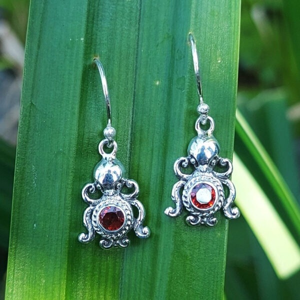 Anting Perak Gurita Permata E1881