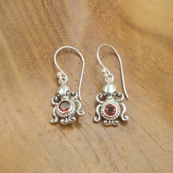 Anting Perak Gurita Permata E1881