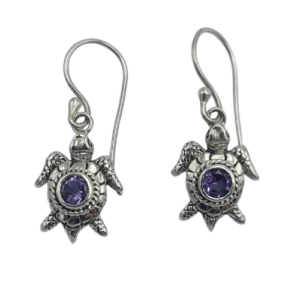 Anting Perak Penyu Permata E1882