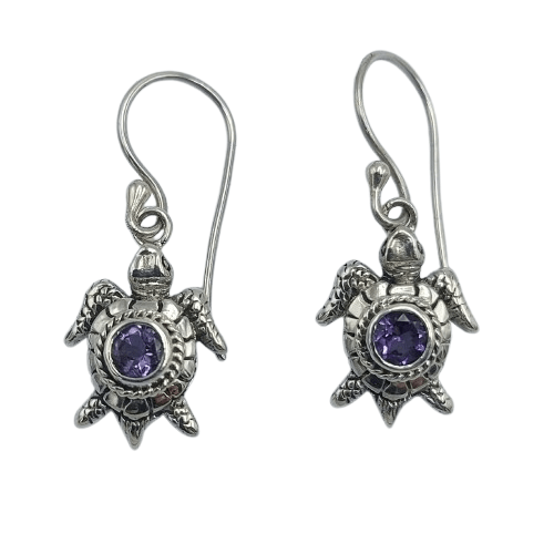 Anting Perak Penyu Permata E1882