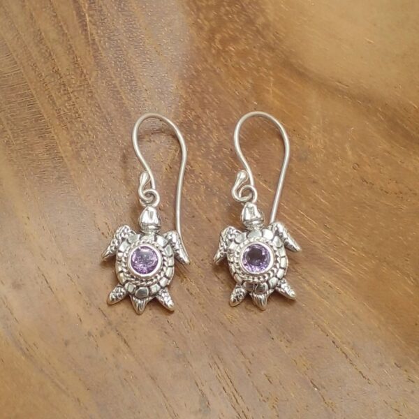 Anting Perak Penyu Permata E1882