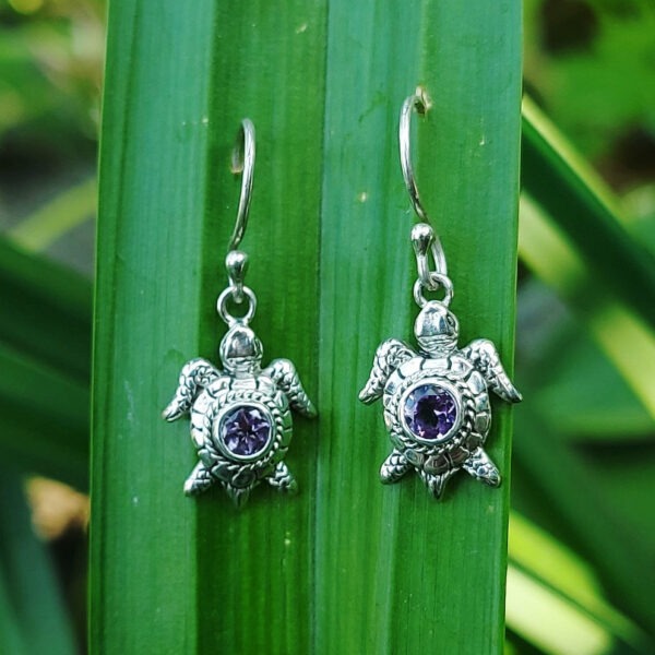 Anting Perak Penyu Permata E1882