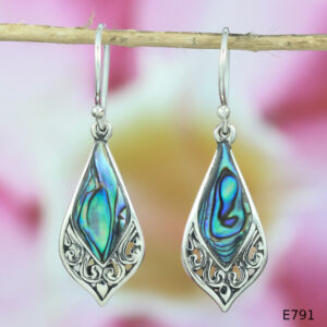 Anting Kerang Bali Perak Asli E791 - Gambar 2