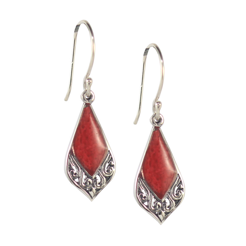 Anting Kerang Bali Perak Asli E791 - Gambar 4