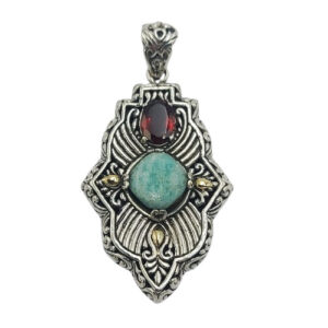 Liontin Perak Wajik Etnik Ukiran Bali P581