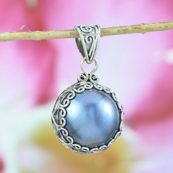 Liontin Perak Mutiara Mabe Bulat P726