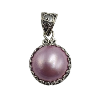 Liontin Perak Mutiara Mabe Bulat P726