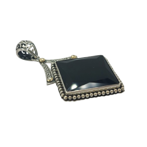 Liontin Perak Black Onyx Bali P846