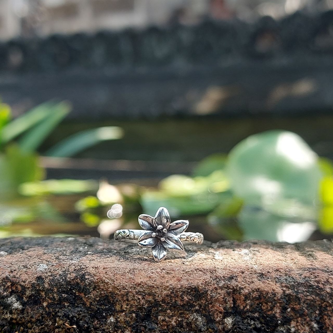 Cincin Perak Bunga Lily R678 - Image 3