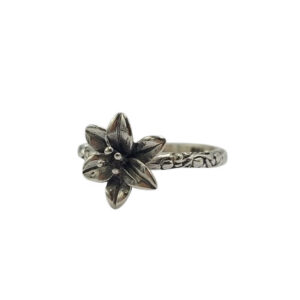 Cincin Perak Bunga Lily R678 - Image 2