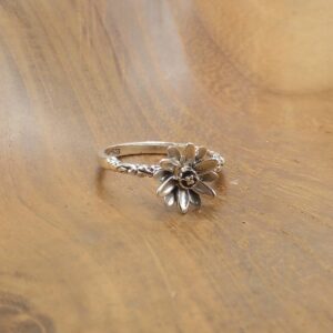Cincin Perak Bunga Aster R682 - Image 4