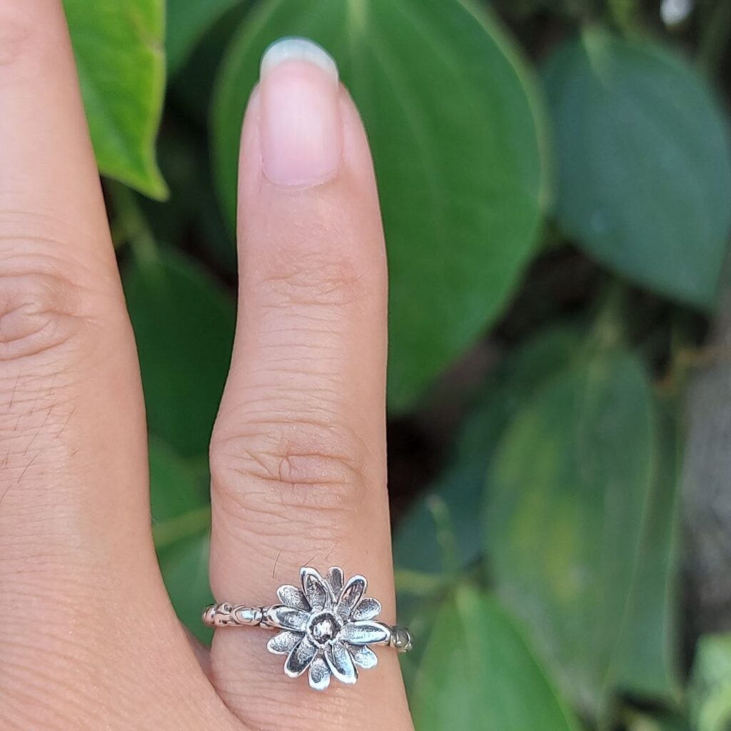 Cincin Perak Bunga Aster R682