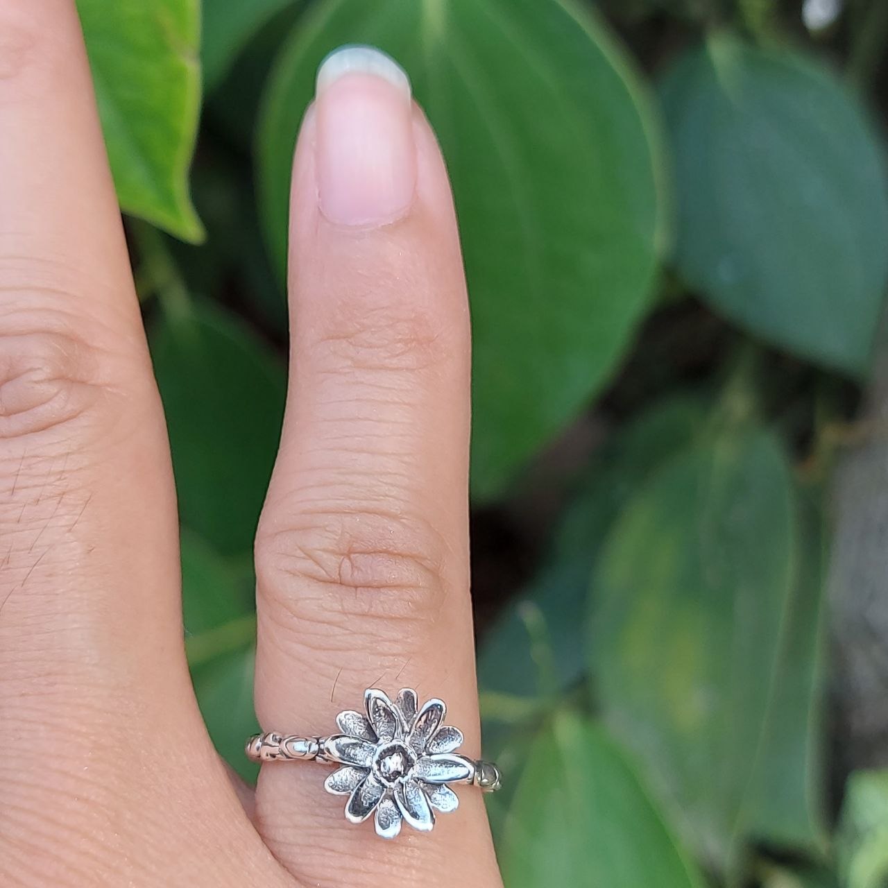 Cincin Perak Bunga Aster R682 - Image 5