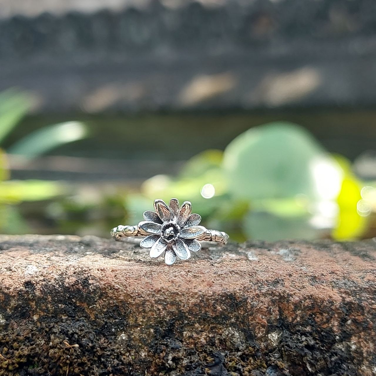 Cincin Perak Bunga Aster R682 - Image 3