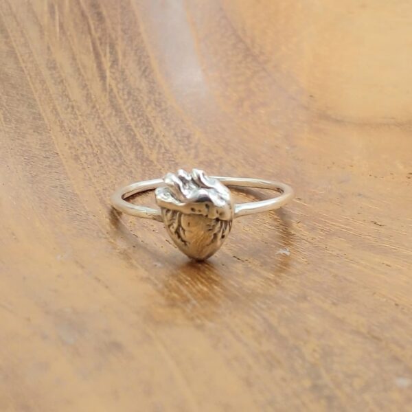 Cincin Perak Motif Jantung R695
