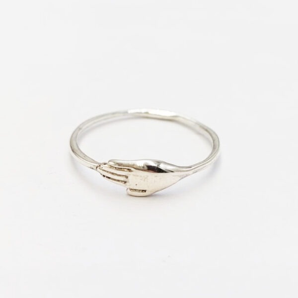 Cincin Perak Motif Tangan R696