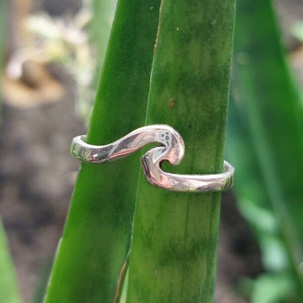 Cincin Perak Motif Ombak R703