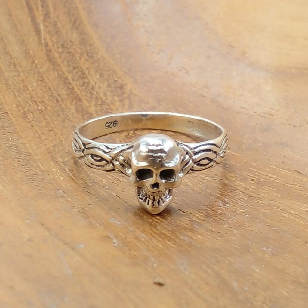Cincin Perak Tengkorak Bali R707
