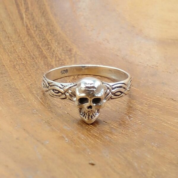Cincin Perak Tengkorak Bali R707