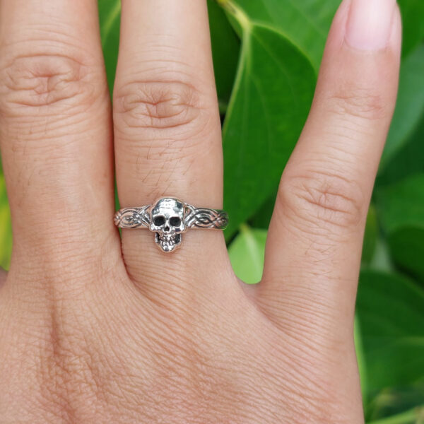 Cincin Perak Tengkorak Bali R707