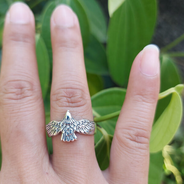 Cincin Perak Burung Elang R726
