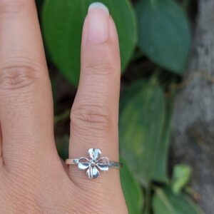 Cincin Perak Lucky Clover R727 - Image 5