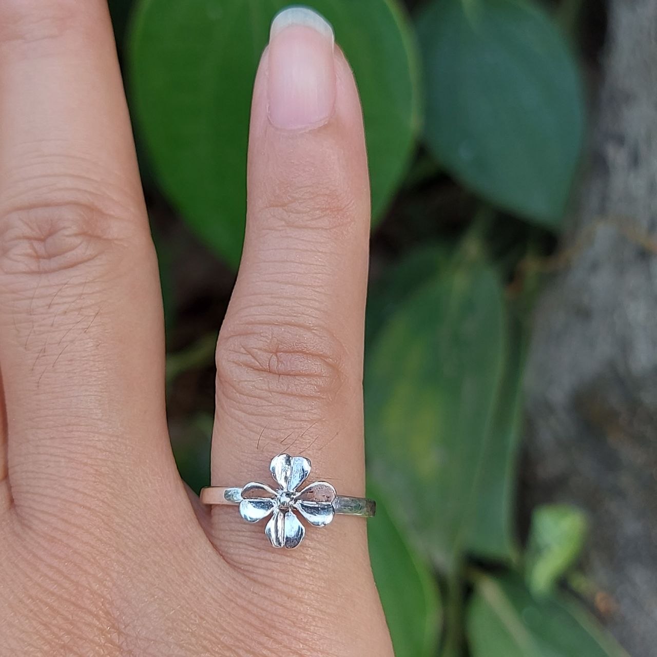 Cincin Perak Lucky Clover R727 - Image 5