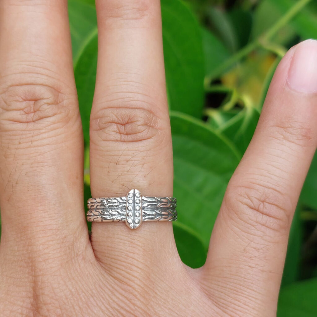Cincin Perak Tulang Naga Ganda R750