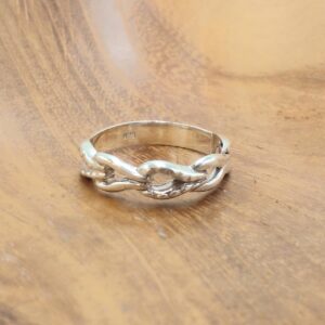 Cincin Perak Rantai Setengah R753 - Image 4