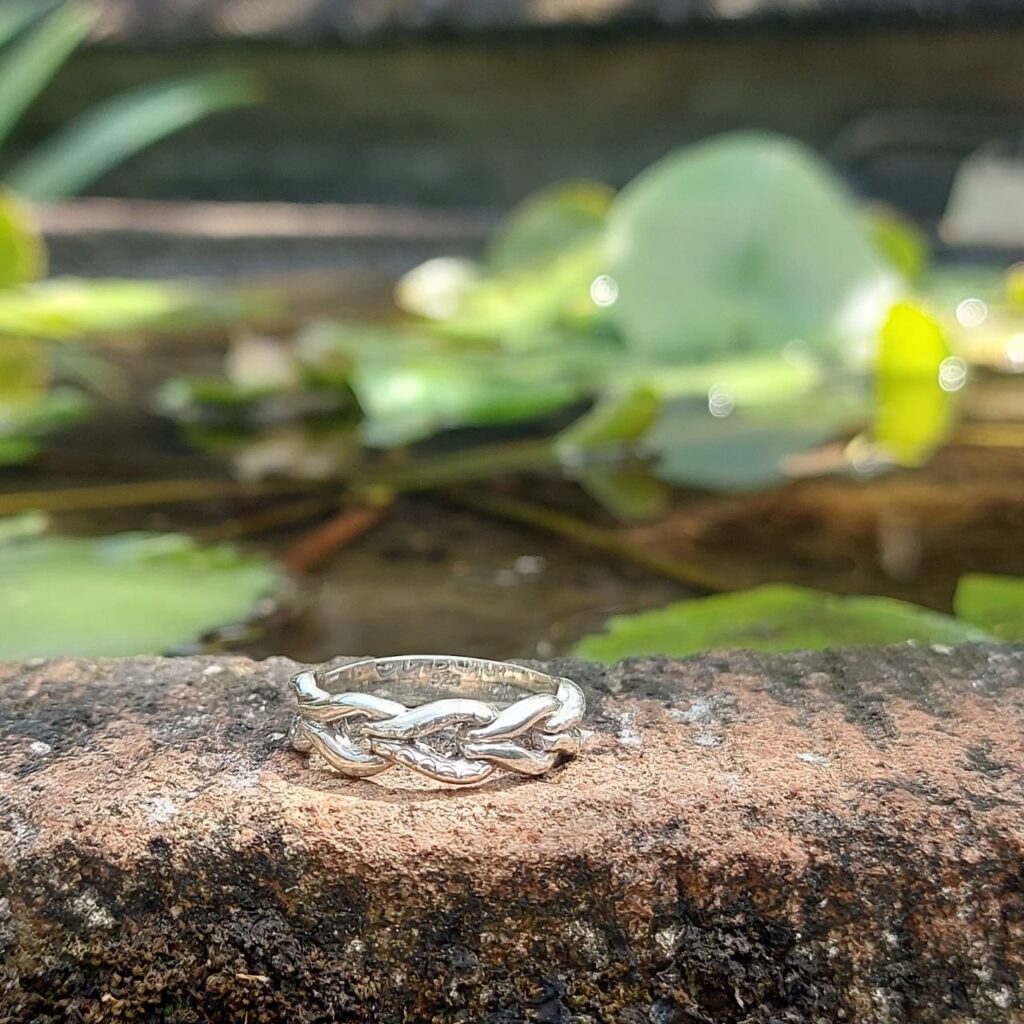 Cincin Perak Rantai Setengah R753