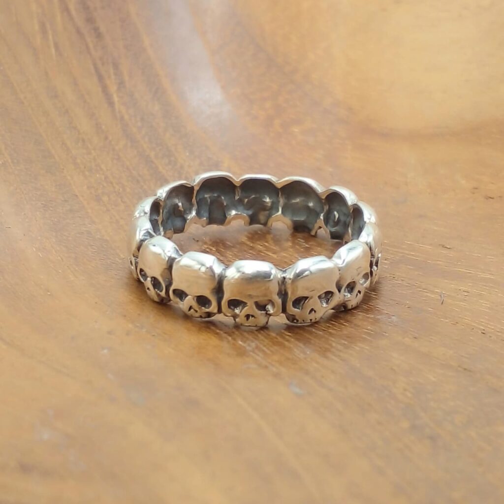 Cincin Perak Gagang Tengkorak R755