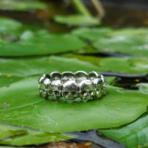 Cincin Perak Gagang Tengkorak R755