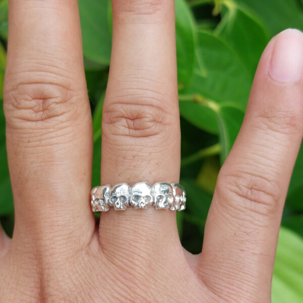Cincin Perak Gagang Tengkorak R755