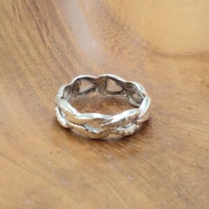 Cincin Perak Rantai Jalin R757 - Image 3