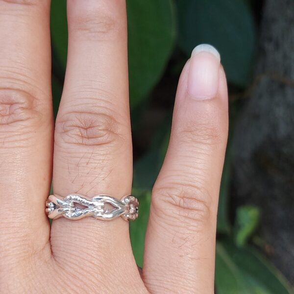 Cincin Perak Rantai Jalin R757