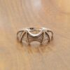 Cincin Perak Sayap Kelelawar Motif Garis R774