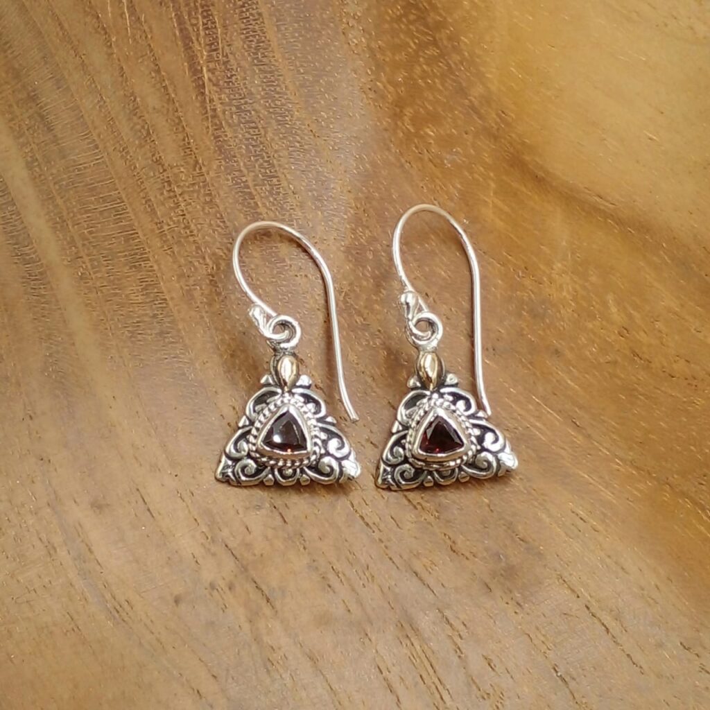 anting perak bali permata