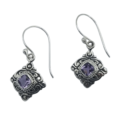 Anting Perak Wajik Permata E1840