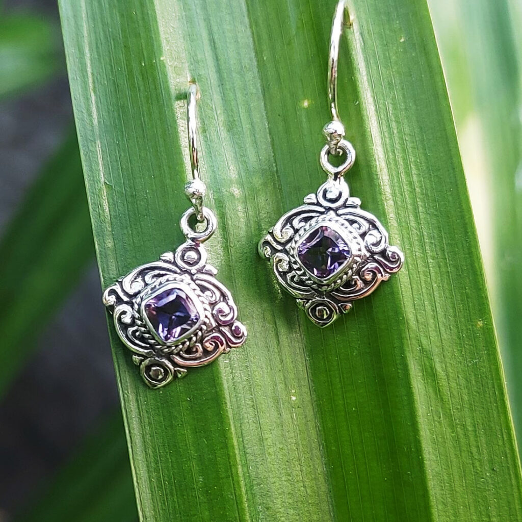 Anting Perak Wajik Permata E1840