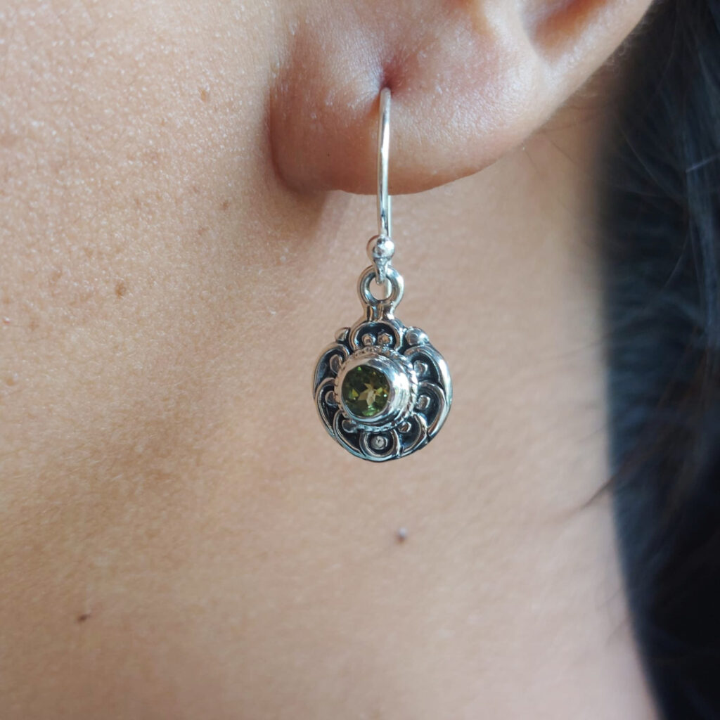 anting perak bali permata