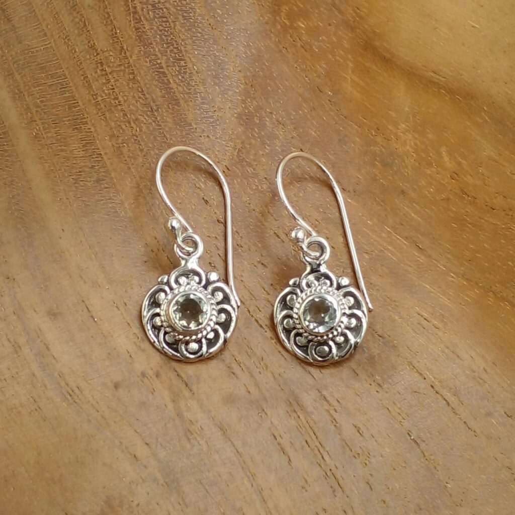 anting perak bali permata