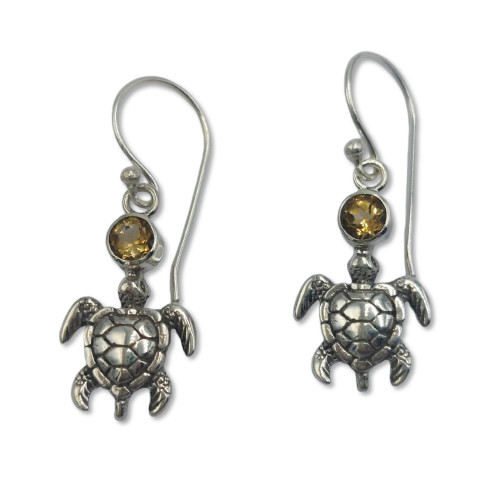 Anting Perak Penyu Permata E1846